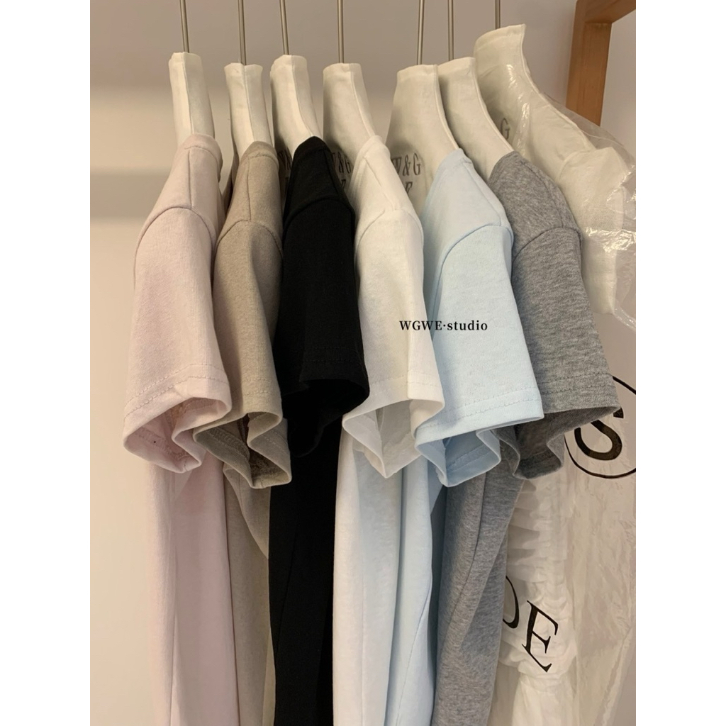 พร้อมส่ง 9158 เสื้อคอวีแขนสั้น ปักลายช่วงอก ทรงใส่สบาย เนื้อผ้าดี งานสวย TAG:WG.WE ราคา ถูกที่สุด ดีลบีเคเค แกลเลอรีภาพที่ 3