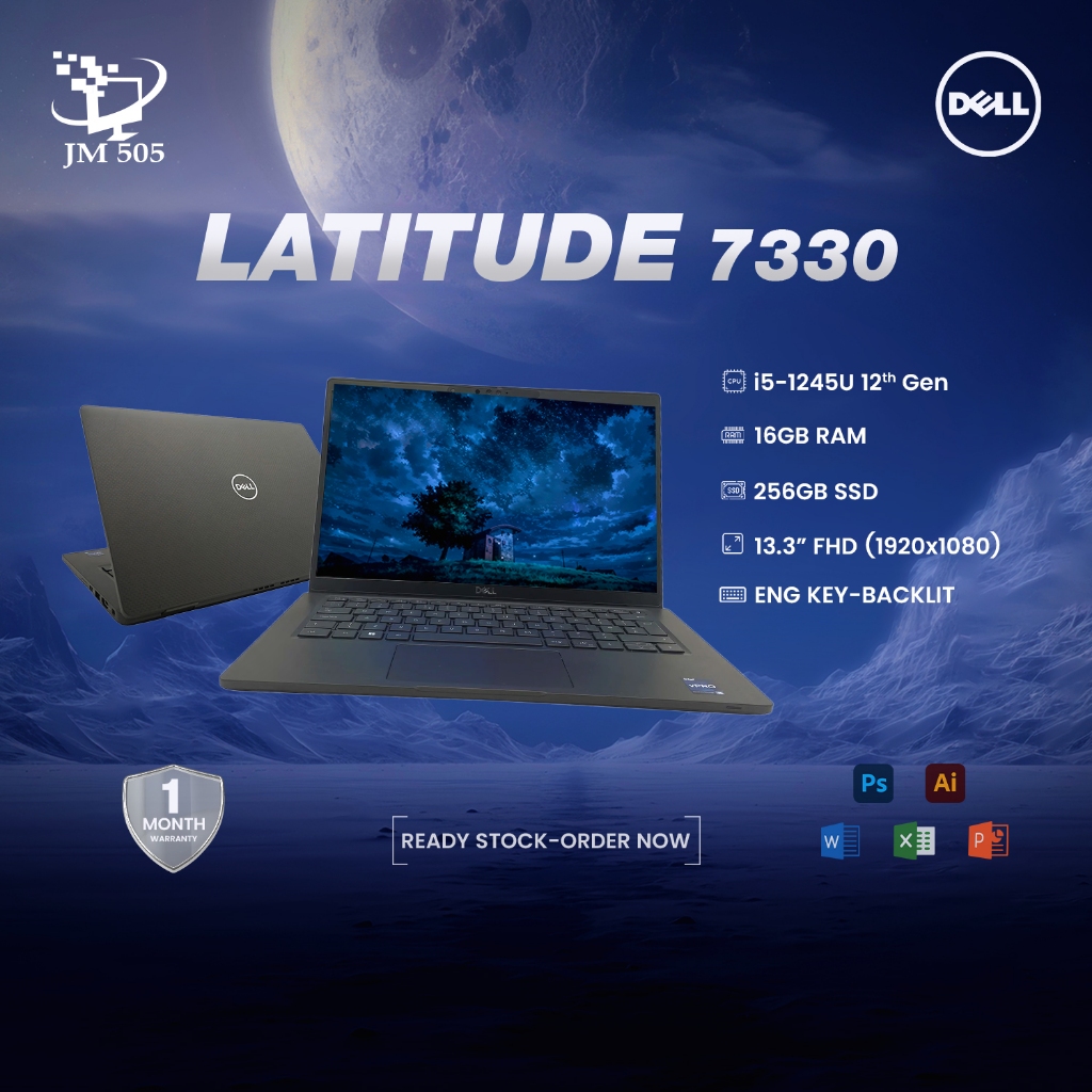 [2nd Hand] Dell Latitude 7330 — Core i5-12th Gen / 16GB / 256GB SSD / 13.3” FHD
