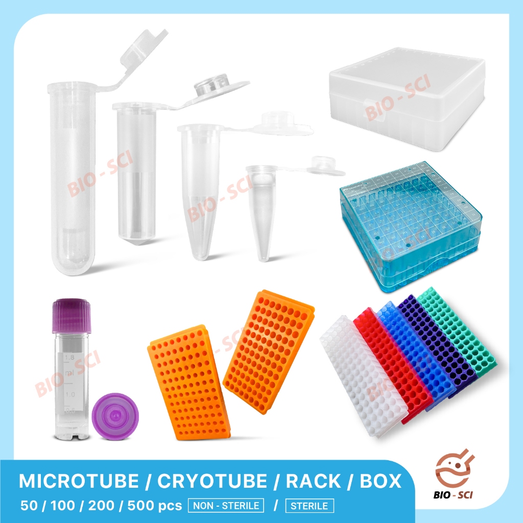 หลอดพลาสติกฆ่าเชื้อ /ไม่ฆ่าเชื้อ ,กล่องเก็บ Microtube, Cryotube⚠️รบกวนอ่านก่อนสั่งสินค้า ⚠️