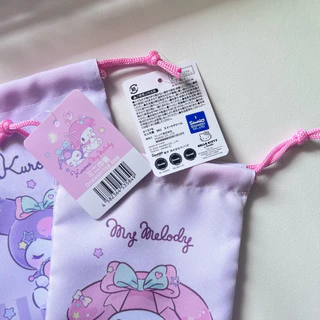ของแท้🪴🇯🇵(1ใบ)ถุงผ้าหูรูด sanrio 14x18.5cm