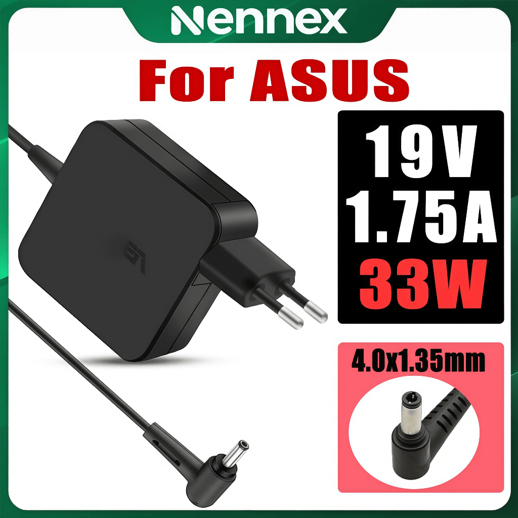 อะแดปเตอร์สายชาร์จ Asus 19V/1.75A 33W พร้อมหัว 4.0*1.35 มม.