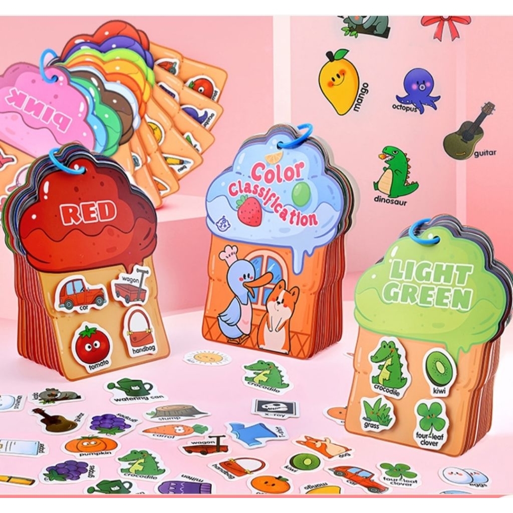 หนังสือกิจกรรม busy  book quiet book  แยกสี แยกตัวเลข จับคู่รองเท้า หนังสือเสริมพัฒนาการ ฝึกสมอง