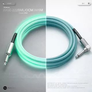 สายแจ็คกีตาร์และเบส [ เรืองแสง ] kirlin IMGE-222BM Ver.2 เสียง ใส คม ทนทาน วัสดุแข็งกว่าเดิม 4 เท่า