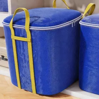 กระเป๋าเก็บของ กระเป๋ากระสอบเคลือบ 260L/350L ถุงเก็บผ้านวมพับได้ ย้ายบ้าน กระสอบเก็บของมีซิปคู่ กันน้ำกัน
