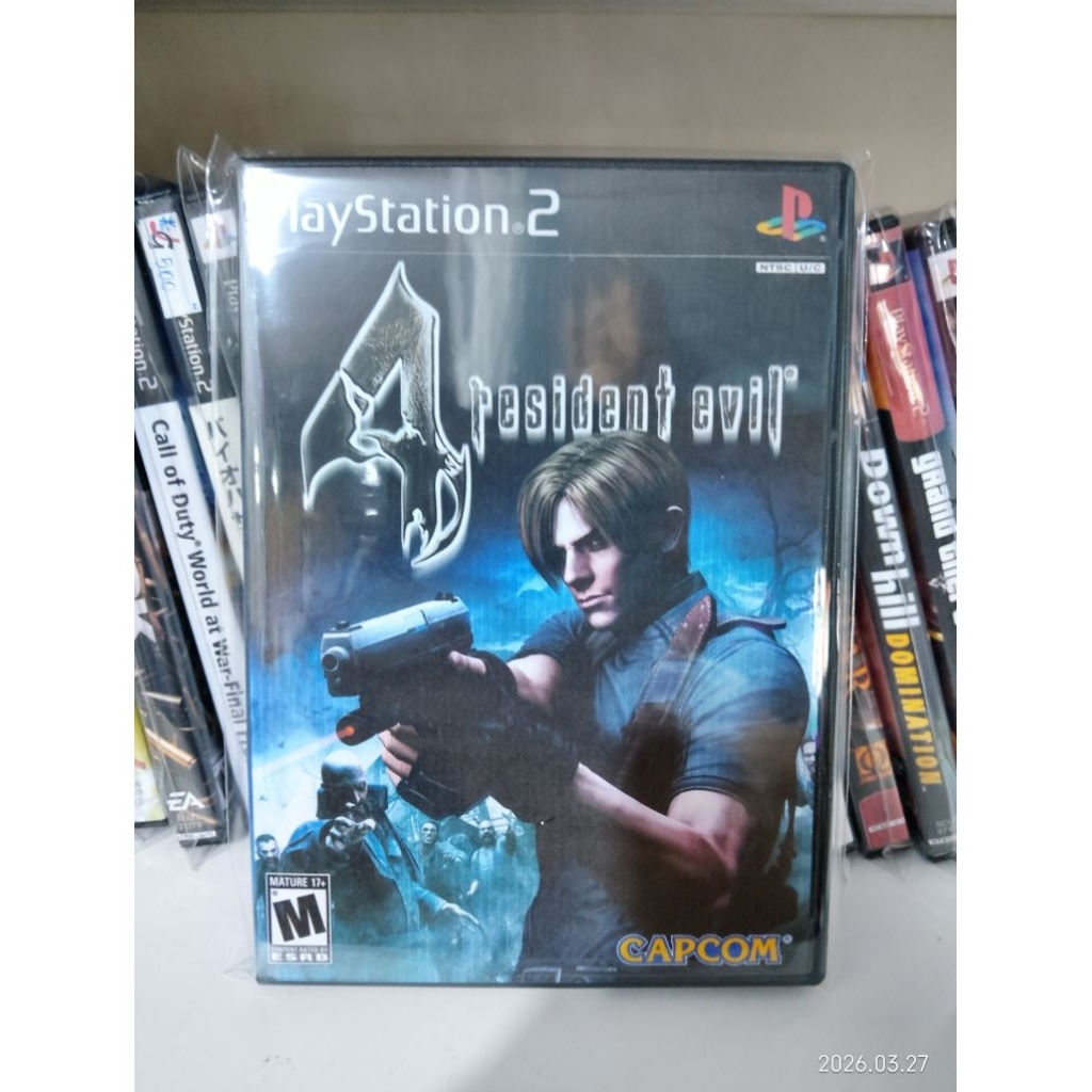 แผ่นเกมPS2 เกม Resident Evil4 แผ่นเกมps2คุณภาพ สกินปกสกินแผ่นอย่างดี
