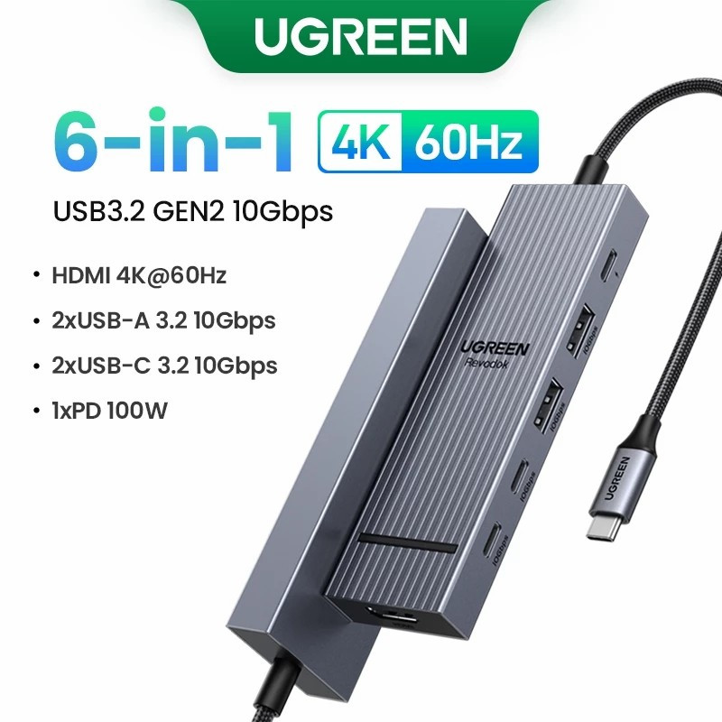 Ugreen USB C Hub 6 in 1 USB3.2 Gen2 10Gbps