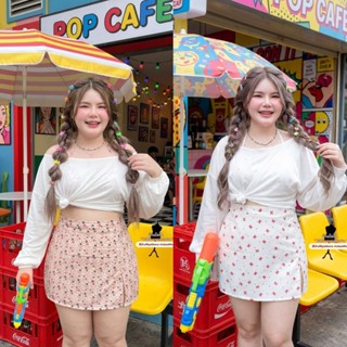 เซ็ตบราดอกไม้สาวอวบ เสื้อ+บราคล้องคอ+กระโปรง(มีซับใน) สงกราน…