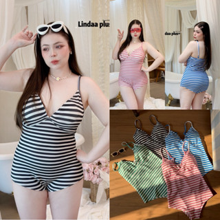 (LD) บอดี้สูทสายเดี่ยว ลายริ้ว พรางหุ่น โซ๊ะๆ จึ้งๆ เสื้อผ้า…