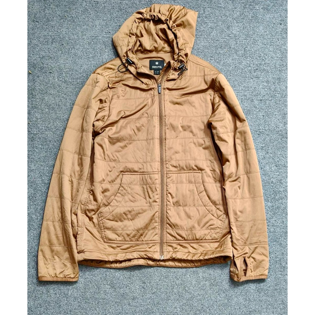 snow.. brown poly puff jacket