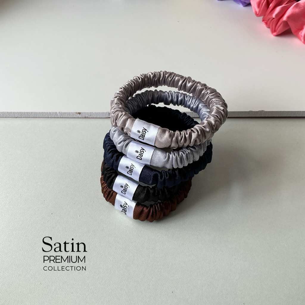 ยางรัดผม •Scrunchies • Satin Premium Collection (Skinny) – โปรปัง