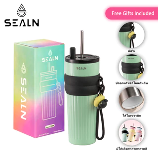 SEALN (26 ออนซ์)แก้วกาแฟสแตนเลสซับเซรามิกพร้อมฝาปิดขวดสูญญากาและความเย็นศสามารถ เก็บความร้อน ของขวัญที่ดีที่สุด