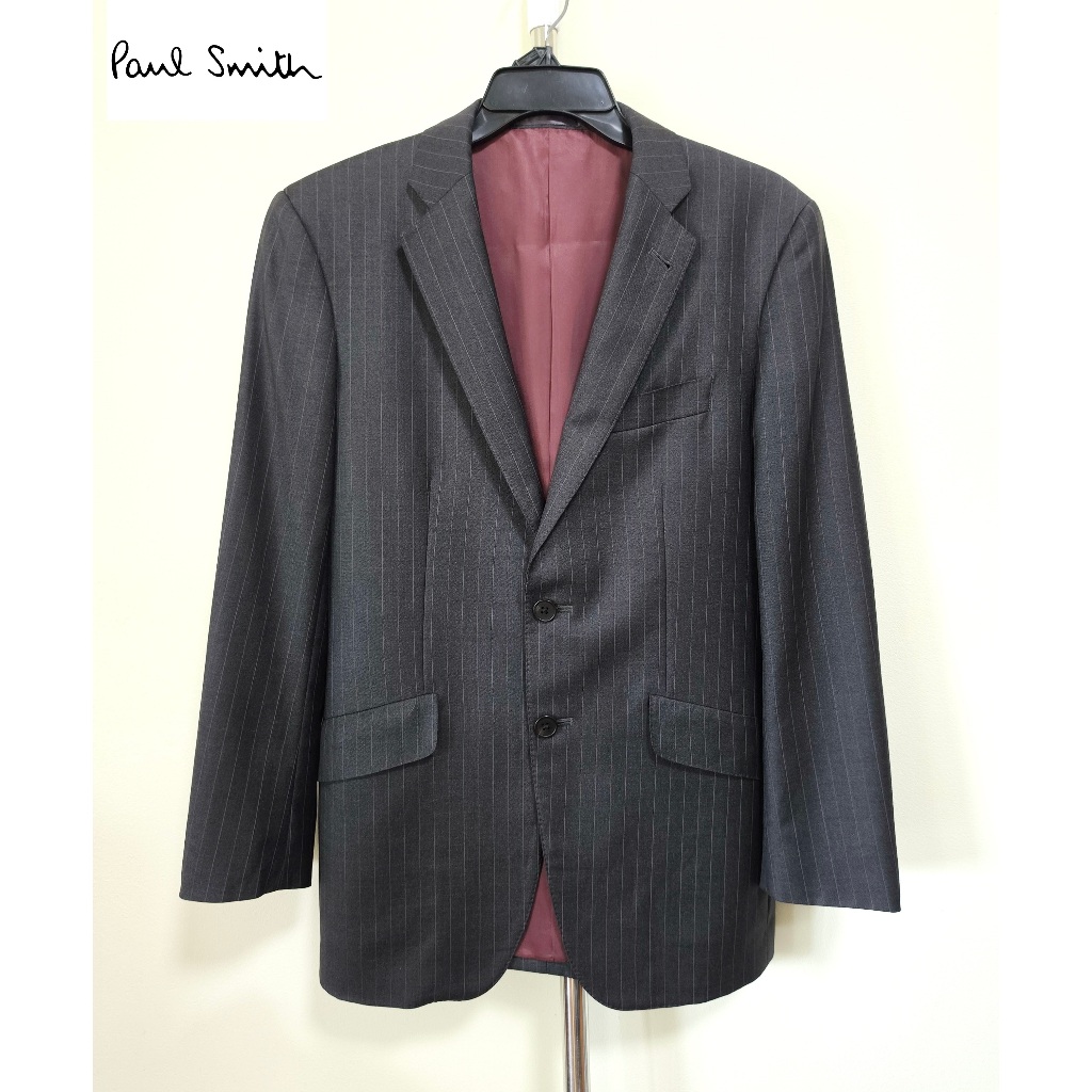 Paul Smith เสื้อสูท ผ้า Ermenegildo Zegna สีเทา อก 38 นิ้ว มือสอง