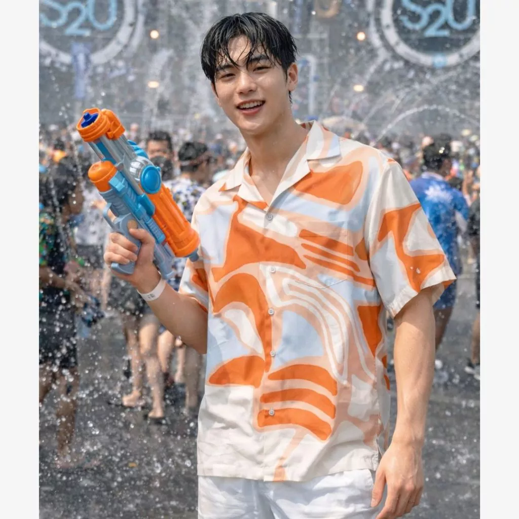 WOLF Hawaii Shirt เสื้อเชิ้ตแขนสั้น ลายดอกวินเทจ H251 thumbnail 3