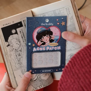 แผ่นแปะสิวเดอะบัดดี้ The Buddy Acne Patch ชนิดไฮโดรคอลลอยด์ แผ่นแปะสิวกลิตเตอร์ดาวหัวใจ 35 ชิ้น/ซอง