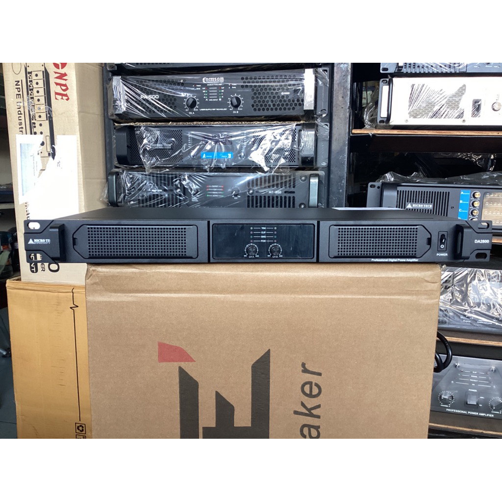 แอมป์ขยาย สวิชชิ่ง MICRO TECH DA-2800 คลาสD 800W X 2CH 8โอม 1200W X 2CH 4โอม