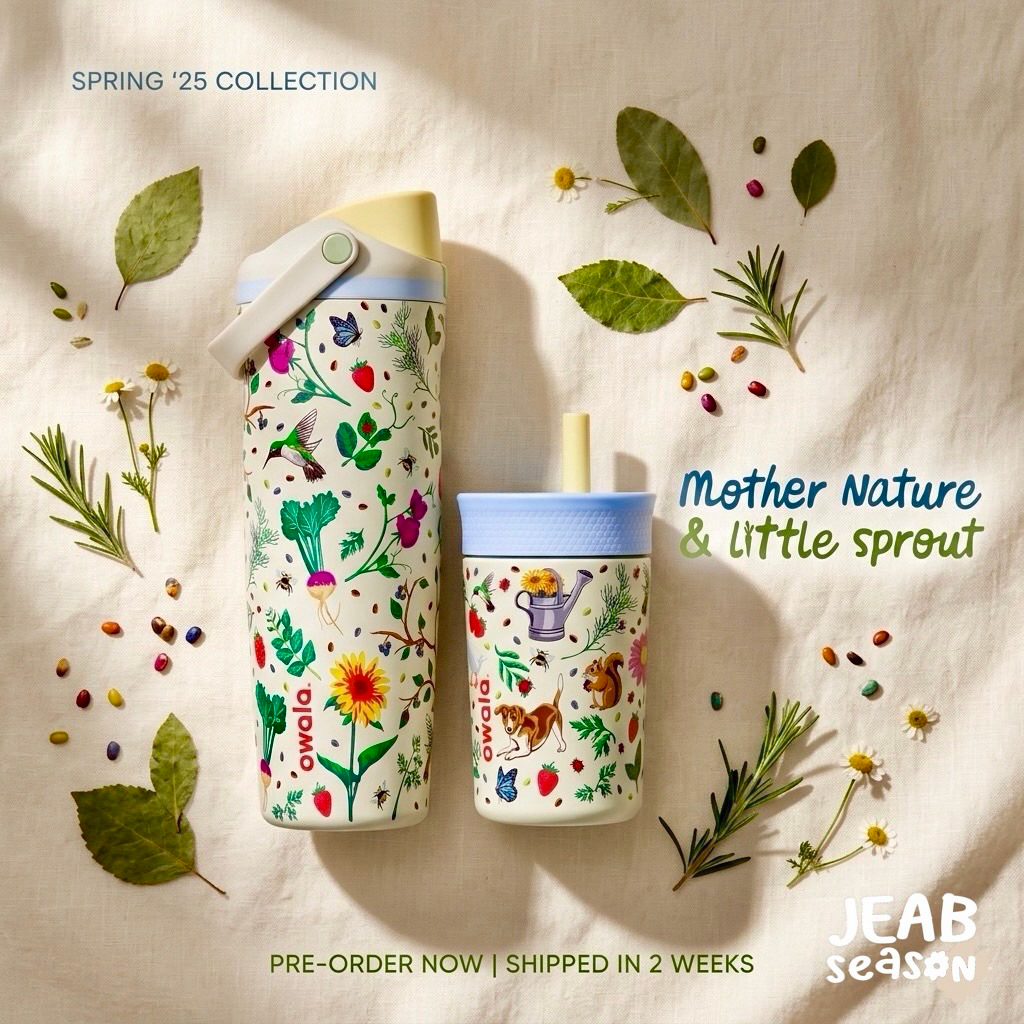 เปิดตัว 28 เมษา / โอวาล่า คอลพิเศษวันแม่ Mother's Day Garden | Owala Spacial Edition แท้ 100% กระบอกน้ำแสตนเลส Stainless