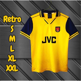 Retroเสื้อกีฬาฟุตบอลย้อนยุคลากลายฤดูกาลผ้าดีใส่สบาย_