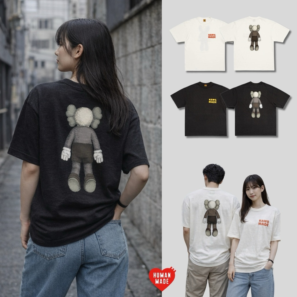 พร้อมส่ง / เสื้อยืด Human Made 💯 “KAWS MADE” T-Shirt แขนสั้น พร้อมส่งจากไทย ส่งสินค้าทุกวัน ส่งเร็ว