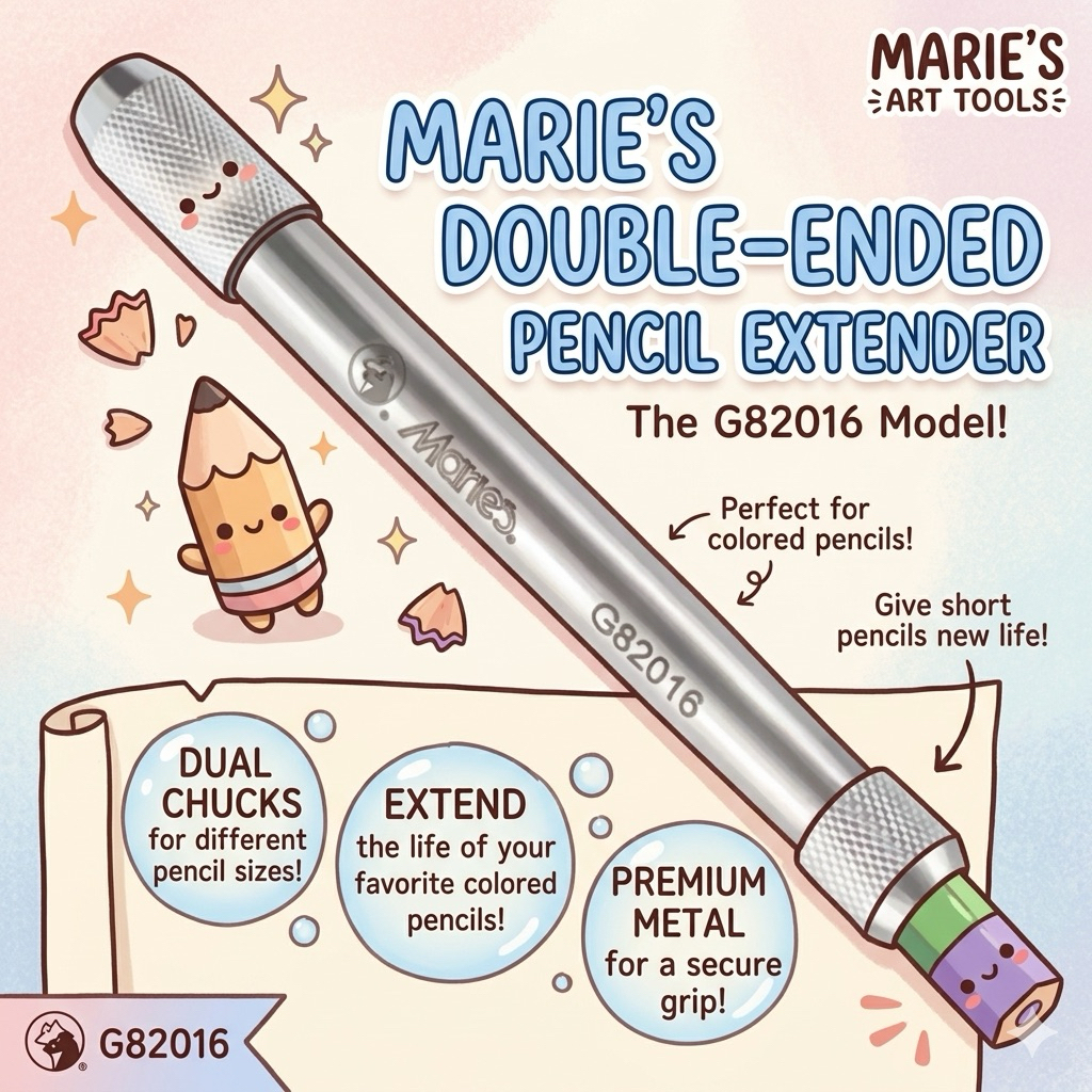 ด้ามต่อดินสอ Marie’s Double Ended Pencil Extender G82016 | แบบ 2 หัว โลหะ ปรับได้ ใช้ต่อดินสอสั้น