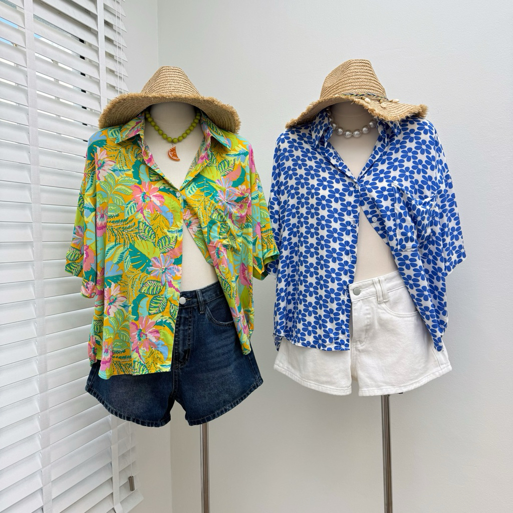 Hawaii Shirt เสื้อฮาวายผ้าคอตตอนสปัน