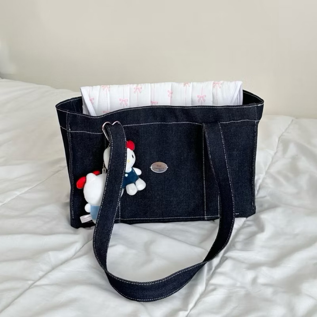 toffy bag - Hyesummer.r กระเป๋าผ้าแคนวาส พกพาง่ายใช้งานสะดวกใส่ ipad macbook มือ2