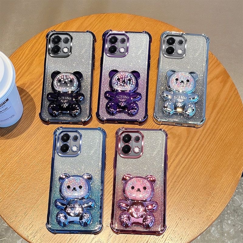 ส่งไว เคส น่ารัก หรูหรา สำหรับ Redmi 15C 14C Poco C85 C75 Redmi 15 4G 5G เคส หมี LOVEตั้งได้  MM5