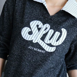 Lawyer Store [ 930923] เสื้อสเวตเตอร์ แขนยาว ปกริ้ว SLW JOY MOMENT เนื้อผ้านวัตกรรม เน้นความเย็น ใส่แล้วเย็น ใส่หลวมๆ