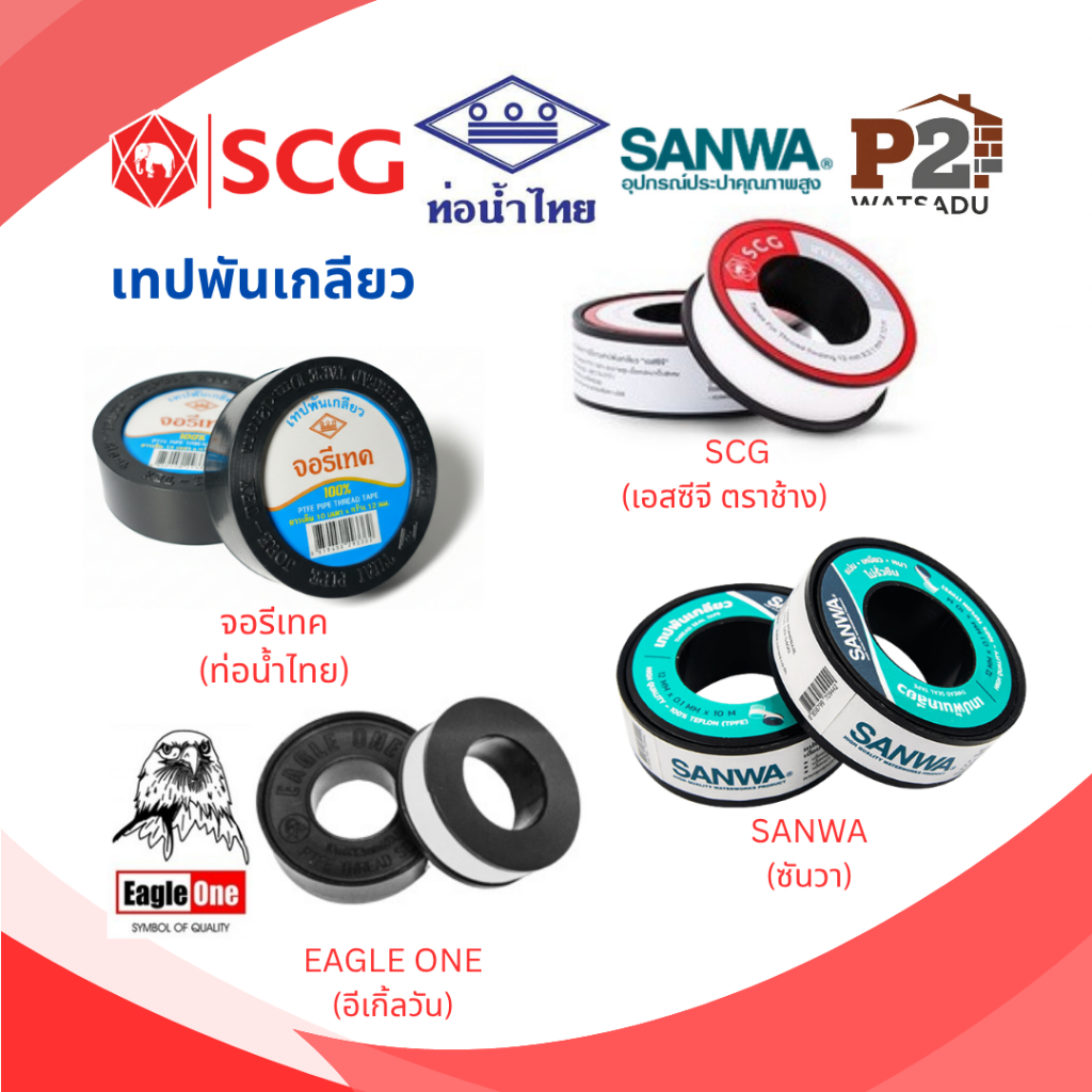 SCG ท่อ เทปพันเกลียว แบรนด์ เอสซีจี, จอรีเทค สำหรับงานท่อพีวีซี