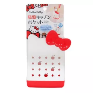 ทีจัดระเบียบครัว ที่เก็บช้อน ที่เก็บฟองน้ำ พร้อมตัวดูด Hello kitty Suction cup kitchen pocket