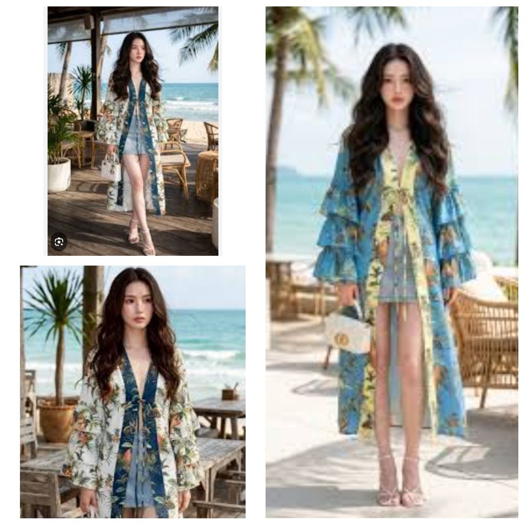 เสื้อคลุมตัวยาวงานป้าย Jariya ฟรีไซร์มือ 1ป้ายห้อย