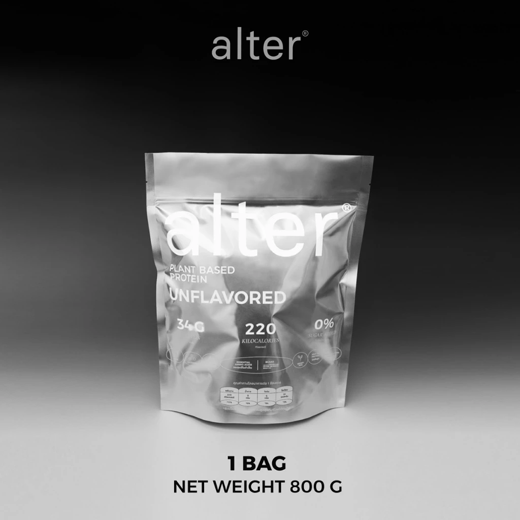 1 bag: alter plant-based protein barista blend (Unflavoured/ไม่แต่งกลิ่น)  รสอัลเฟลเวอร์  ขนาด800g โปรตีน โปรตีนพืช