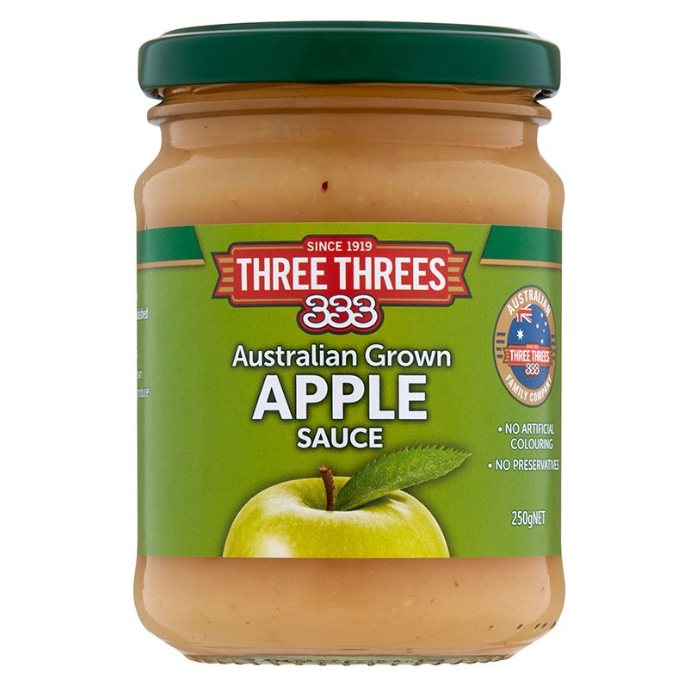 ซอสแอปเปิ้ล ขนาด 250 กรัม ตราทรีทรีส์ - Apple sauce 250g three threes brand