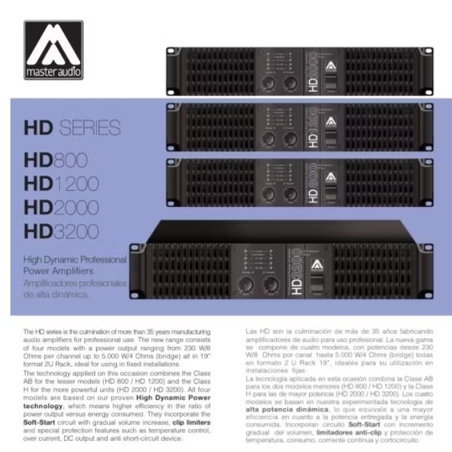 ขยาย MASTER AUDIO HD800 HD1200 HD2000 MADE IN SPAIN