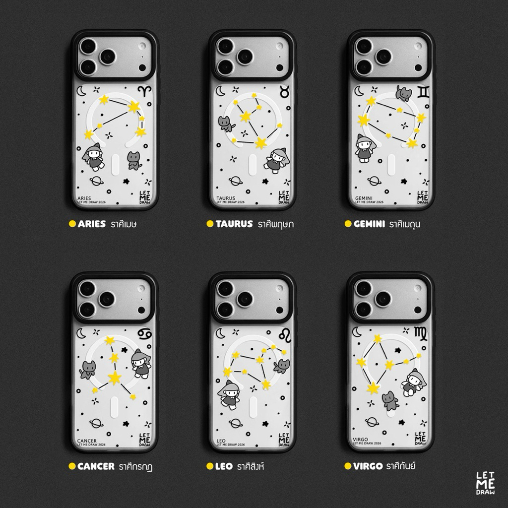 Case for iPhone 13/14/15/16/17 เคสไอโฟน “ Zodiac 12 ราศี ” (ลายสกรีนสีดำ) (080) ราคา ถูกที่สุด ดีลบีเคเค แกลเลอรีภาพที่ 6