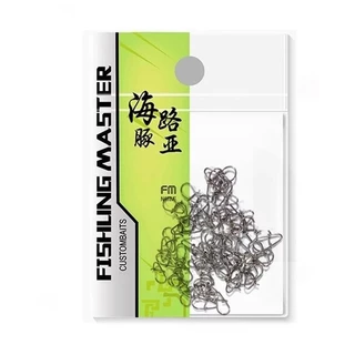 KOVEX 100 ชิ้นคลิปตกปลา Fast Crank Snaps ตกปลาตัวเชื่อมต่อตกปลาน้ําเค็มล็อค Lure สแตนเลส