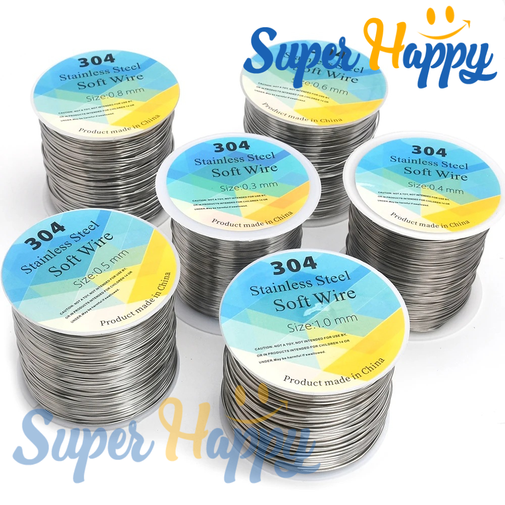 ลวดสแตนเลส 304 (ยกม้วน) ลวดนิ่ม ดัดง่าย ไม่เป็นสนิม DIY เครื่องประดับ งานฝีมือ ลวดทำตะขอ งานช่าง