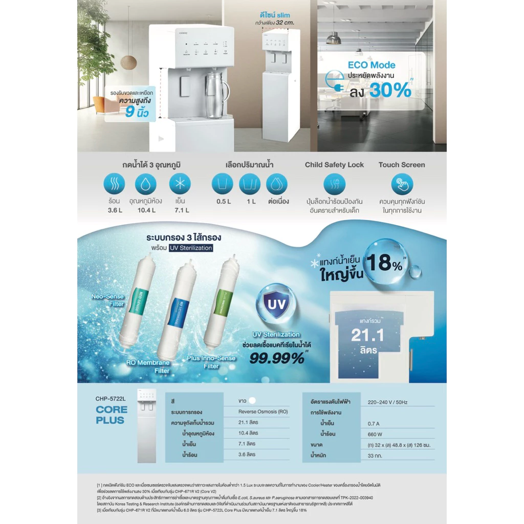 เครื่องกรองน้ำ Coway รุ่นคอร์ Core thumbnail 4