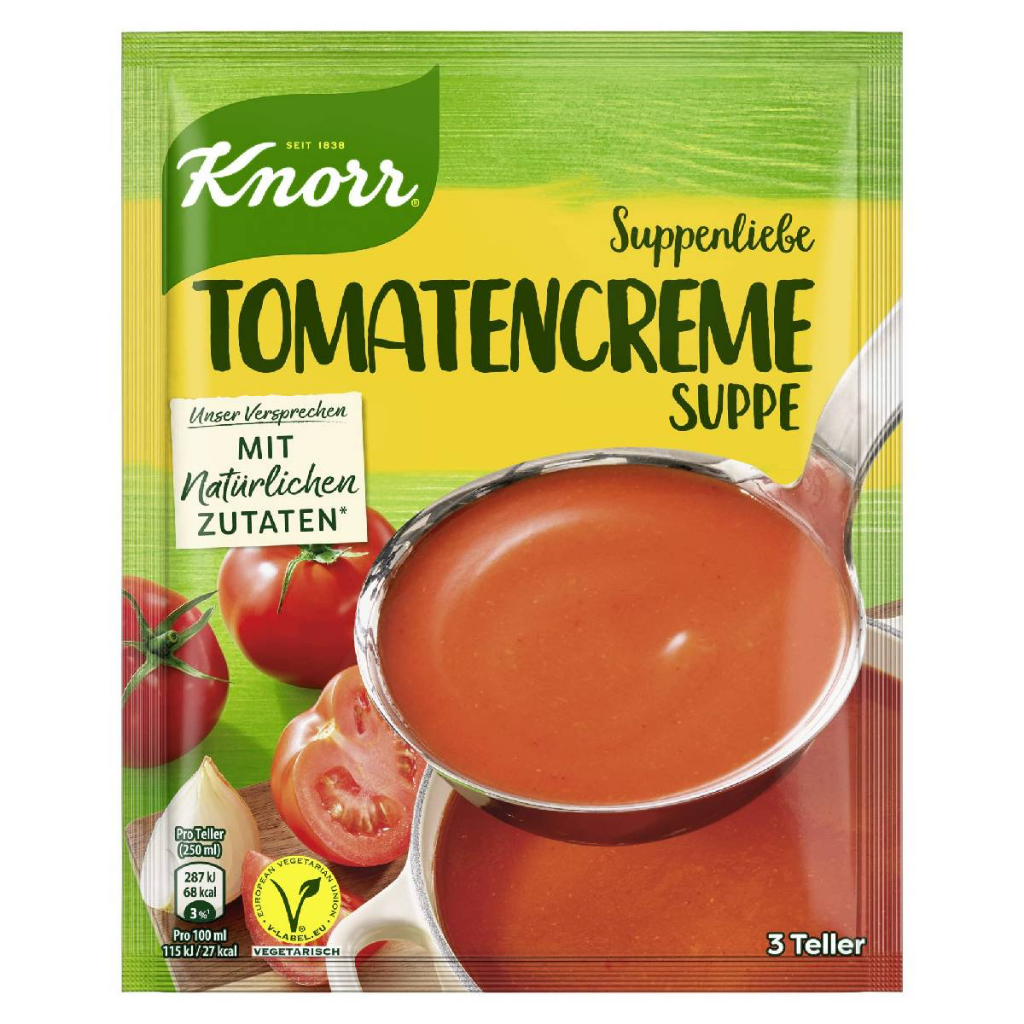 Knorr Tomato Cream Soup 100g  ซุปครีมมะเขือเทศกึ่งสำเร็จรูป