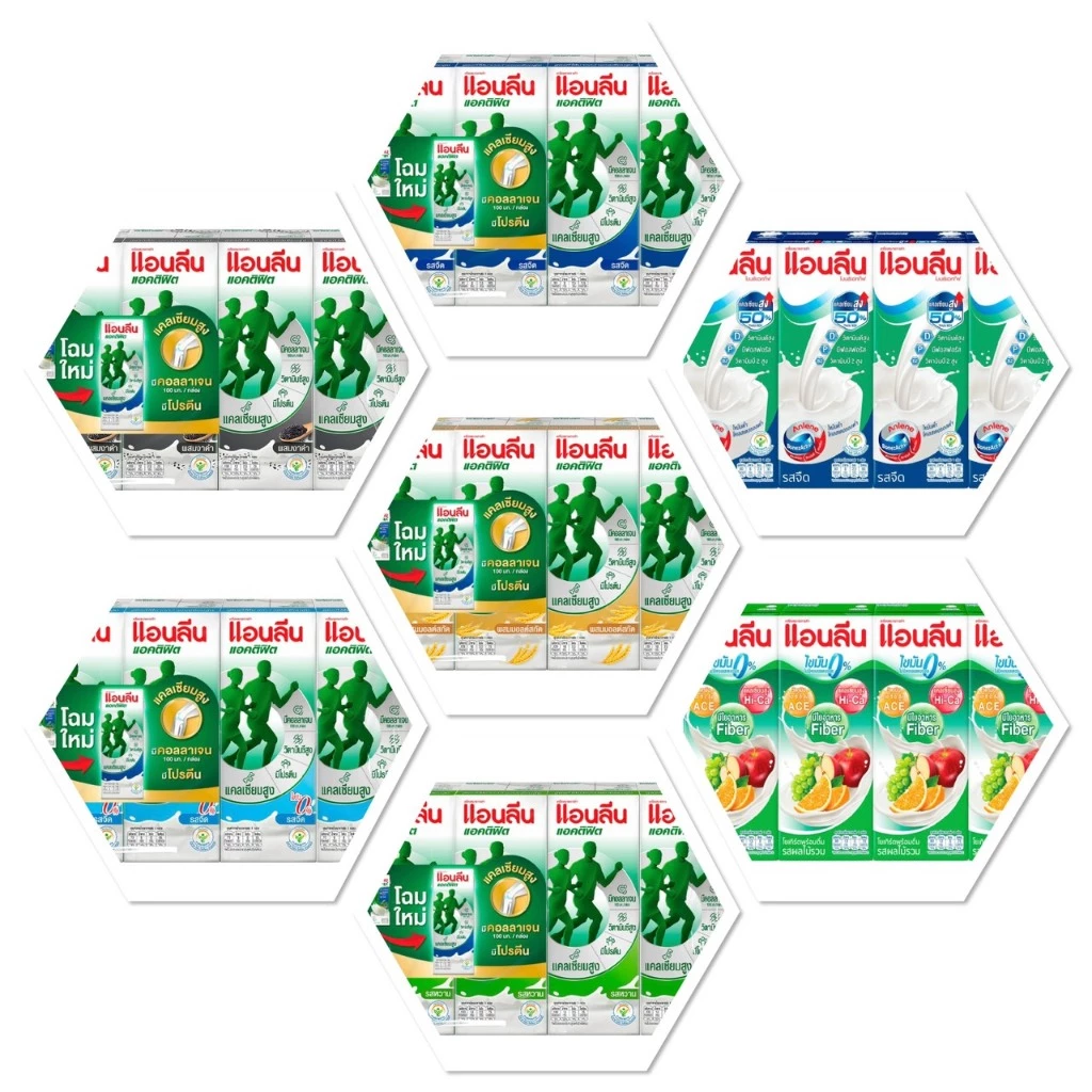 [3แพ็ค12กล่อง] Anlene Actifit แอนลีน แอคติฟิต นมยูเอชทีไขมันต่ำ ขนาด 180มล.