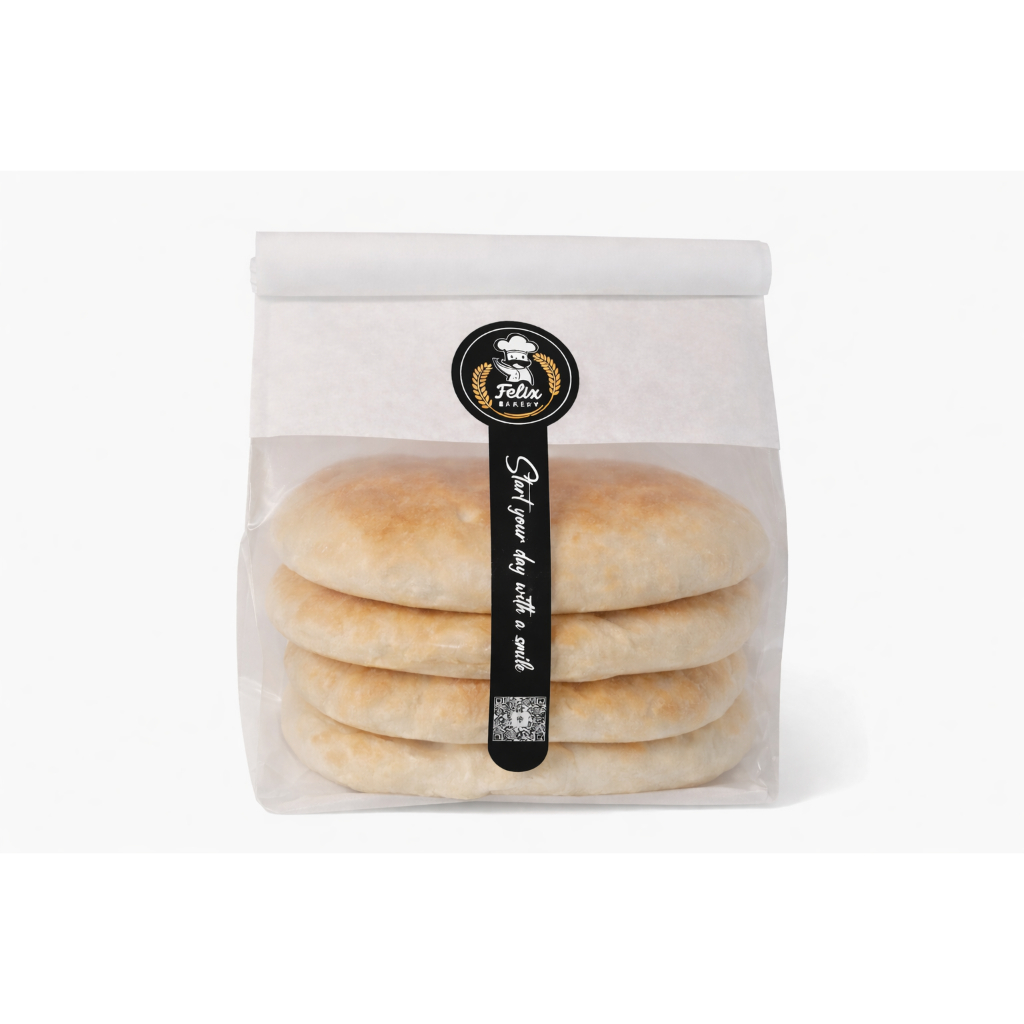 Pita Bread (5 pcs, White Flour)