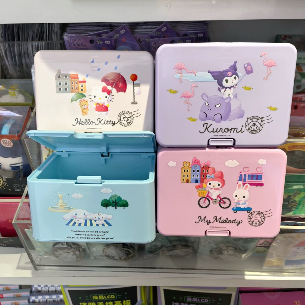 🎀พร้อมส่ง กล่องเก็บของ กระจุกกระจิก จัดระเบียบ Sanrio x Miniso ลิขสิทธิ์แท้ 💯