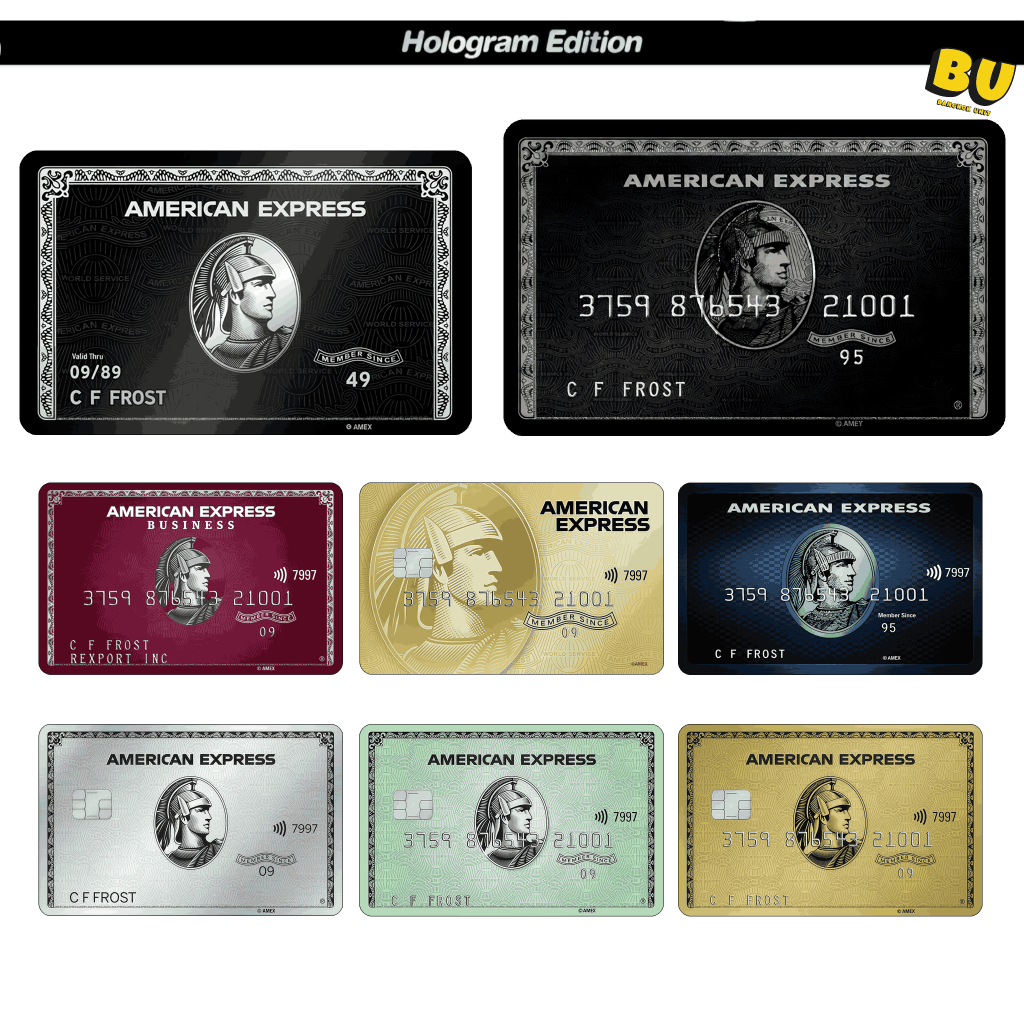 [ส่งฟรี] สติกเกอร์สำหรับติดบัตร ATM BTS VISA สกินการ์ด [ STICKER SKIN CARD ] ลาย : American Express Card อเมริกัน : BU