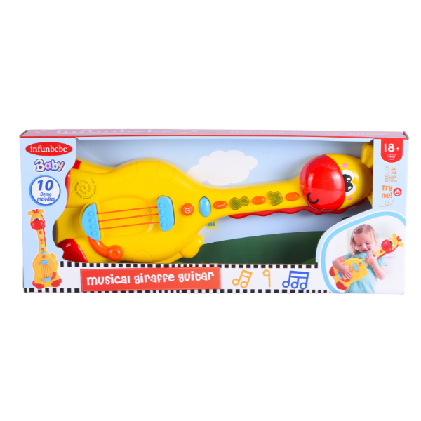 Wel-B x Infunbebe Musical Giraffe (กีตาร์ดนตรี รูปยีราฟ) - ของเล่นเด็ก กีต้าร์เด็ก ของเล่นมีเสียงมีไฟ