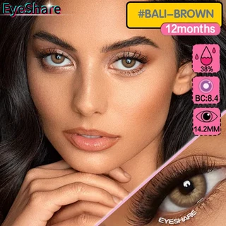 {COD}-Eyeshare 👍บาหลีสีน้ำตาล/สีเทา/สีฟ้า/สีเขียวคอนแทคเลนส์ 1 คู่ 14.2 มม.สีคอนแทคเลนส์ธรรมชาติรายปีเลนส์นุ่ม