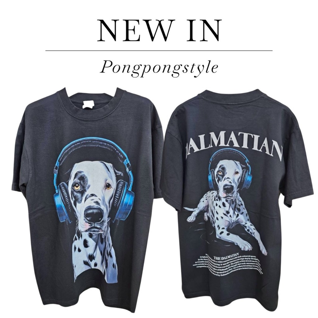 เสื้อยืดทรงโอเวอร์ไซส์ Unisex งานผ้า Cotton100 ไม่มีตะเข็บข้าง สกรีน DTG หน้าหลัง  รีดทับได้