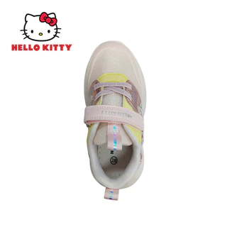 Hello Kitty รองเท้าผ้าใบเด็ก รุ่นดาวโฮโลแกรม ดีไซน์มินิมอล สีชมพูพาสเทลสุดละมุน รุ่น KTZ-832