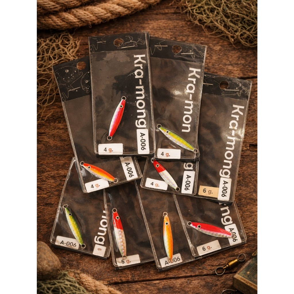 A-006 เหยื่อจิ๊กชายฝั่ง Mini Shore Jig ลายโฮโลแกรม 4g-6g งานทะเล
