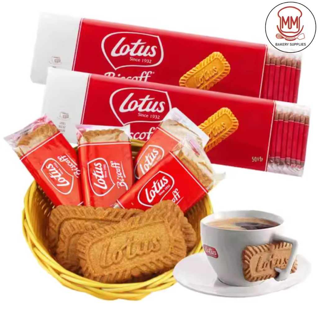 Lotus Biscoff โลตัส บิสคอฟ คาราเมลไลซ์ บิสกิต ขนมคุ้กกี้ รสคาราเมล จากเบลเยี่ยม มีหลายขนาด