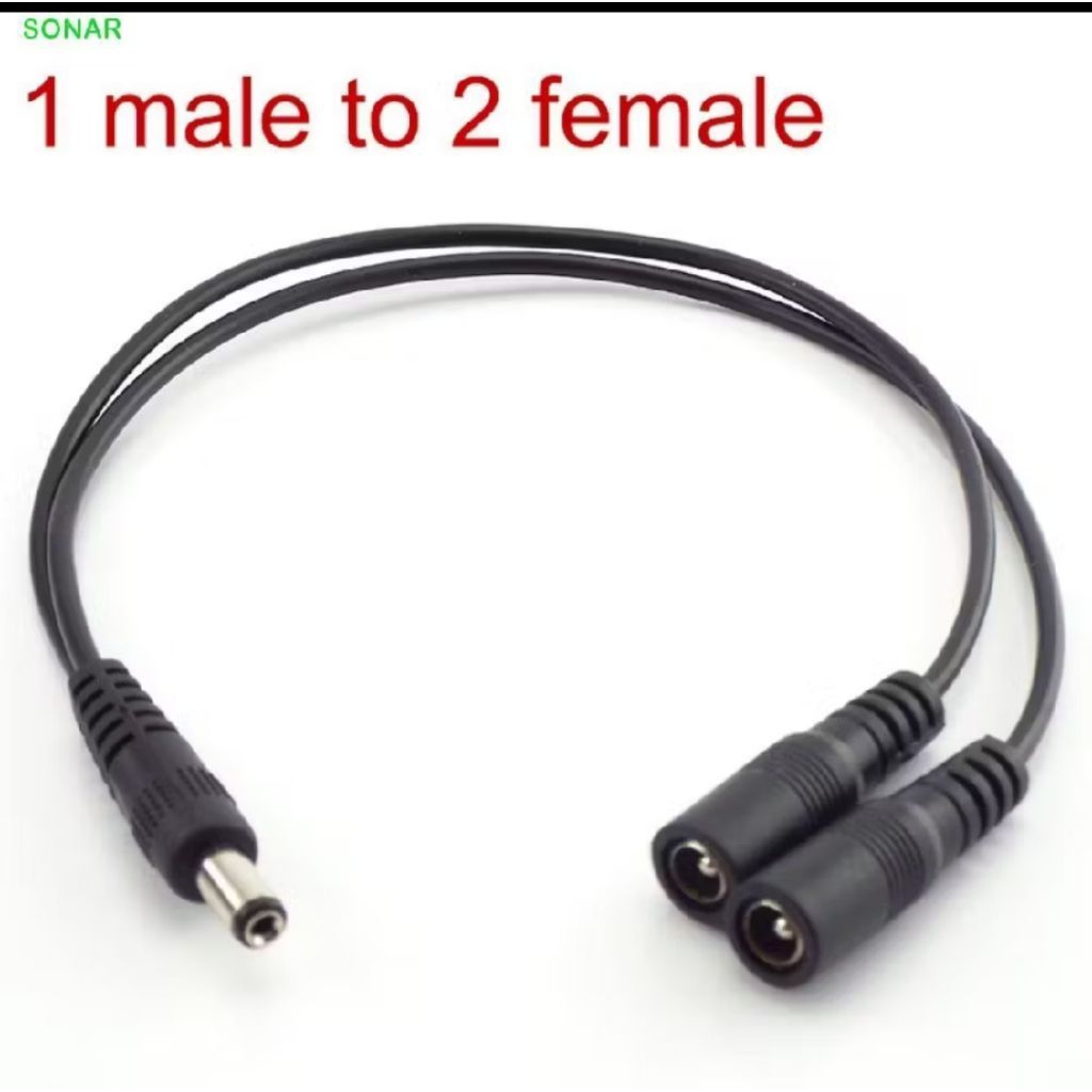 SORAR DC Power Splitter Connector usb dc 5.5x 2.1 LED Light Power สายไฟ แผง โซล่าเซลส์ ขั้วต่อสายไฟ กันน้ำ ท่อหด