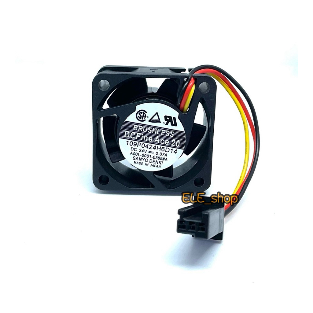 พัดลม 1นิ้วครึ่ง (1"1/2) SANYO DENKI  MODEL 109P0424H6D14  DC24V  0.07A (40x40x20) พร้อมส่ง